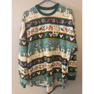 Walt Disney World Holiday christmas spirit jersey size medium NWOT green & red